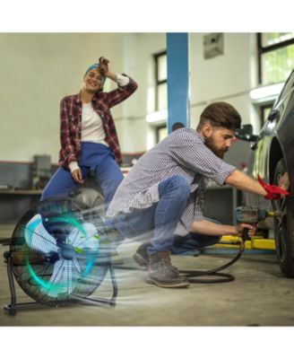 3-Speed High Velocity Floor Fan with Adjustable Tilt Angle and Handle