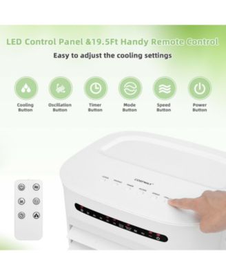 4-in-1 with Timer and 3 Modes, Portable Evaporative Air Cooler