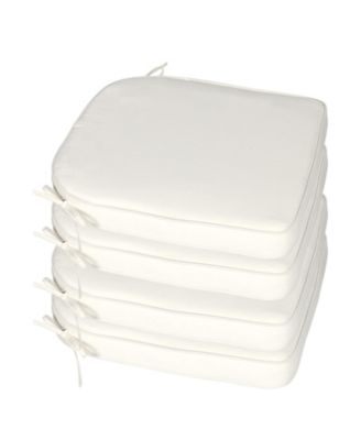 Outdoor Dining Chair Cushions Set of 4, Waterproof Patio Furniture Seat Cushions, Outdoor Chair Pads with Ties, 18 x 19 inch