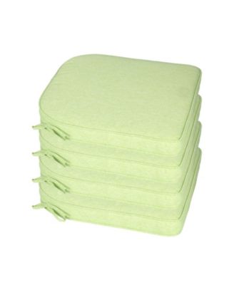 Outdoor Dining Chair Cushions Set of 4, Waterproof Patio Furniture Seat Cushions, Outdoor Chair Pads with Ties, 18 x 19 inch