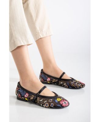 Fauna Mesh Mary Jane Flats