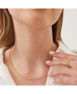 Sterling Silver Enamel Mine Beaded Colourful Rainbow Necklace