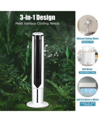 41" Oscillating, Quiet Portable Evaporative Air Cooler with Remote, 3 Modes, 3 Speeds, LED Display, 9H Timer, Floor Standing