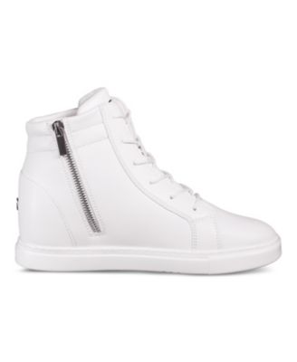 Women's White Wedge Sneaker