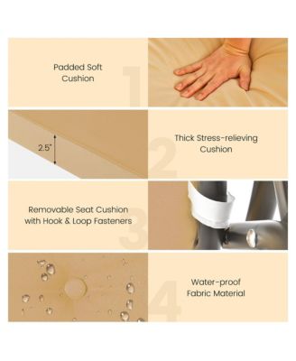 3-Seat Outdoor Converting Patio Swing Glider Adjustable Canopy Porch Swing