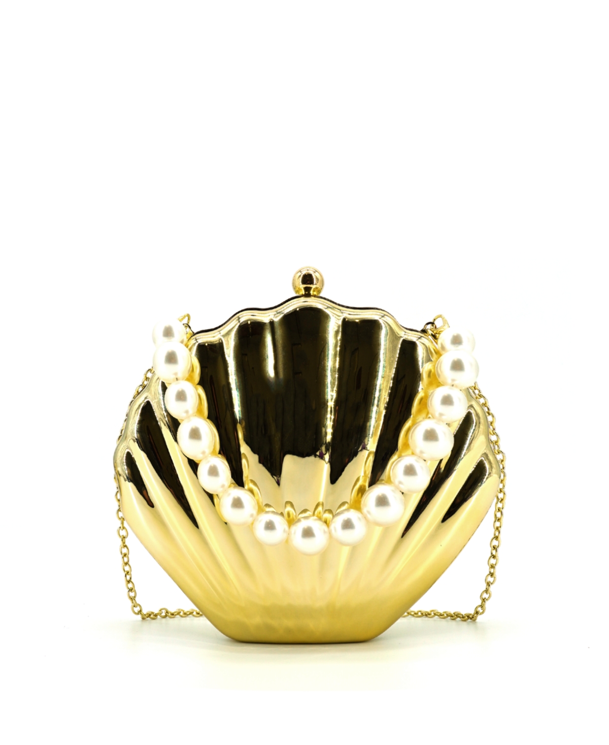Marina Mini Seashell Clutch Bag - Gold