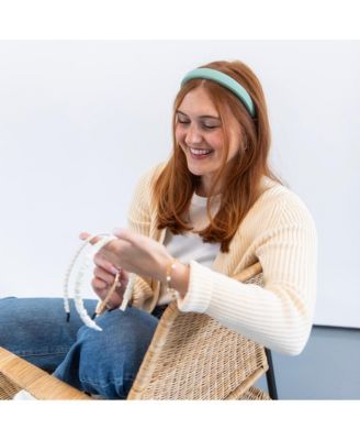 Classic Headband Set - Green + Cream + Pearl