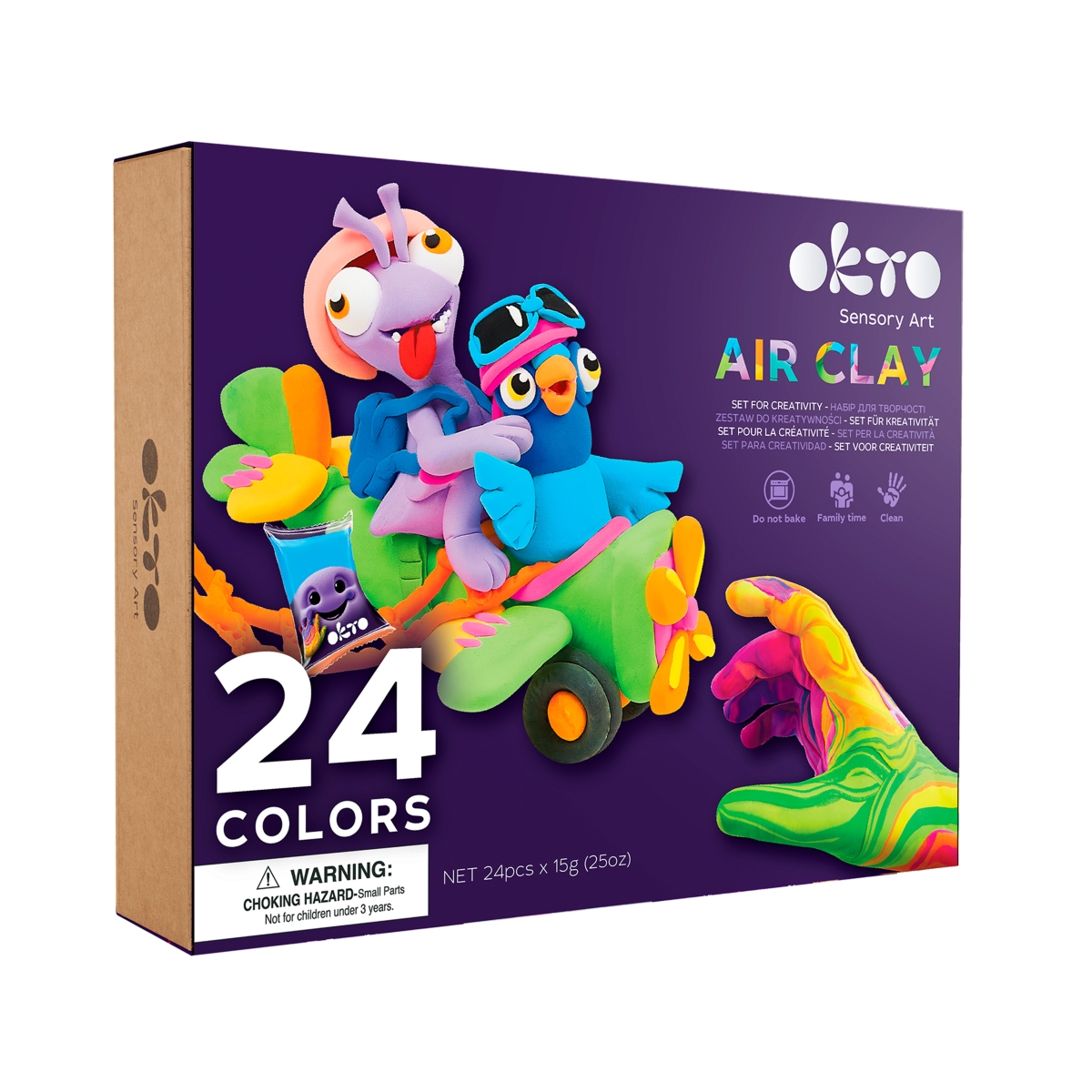 Okto Air Clay Set for Creativity &#x2013; 24 Colors