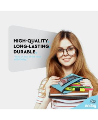 Pink Pencil Pouch For 3 Ring Binder, Zippered Binder Pencil Pouches, 3 Ring Pencil Pouch for Binder, Pencil Case for Binder, Large Pencil Bags for School, Home, and Office.