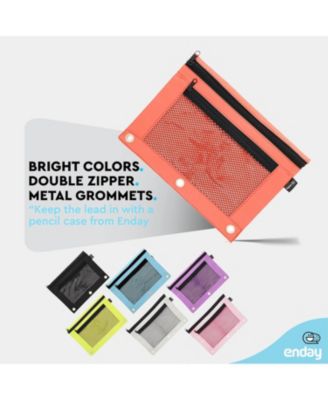 Pink Pencil Pouch For 3 Ring Binder, Zippered Binder Pencil Pouches, 3 Ring Pencil Pouch for Binder, Pencil Case for Binder, Large Pencil Bags for School, Home, and Office.