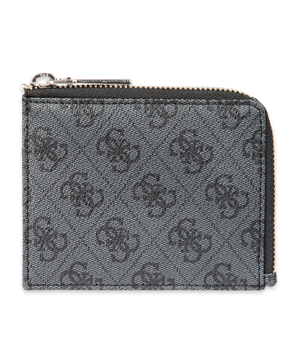 Guess Men's Rfid Quatro G Zip Around Card Case Wallet In Black
