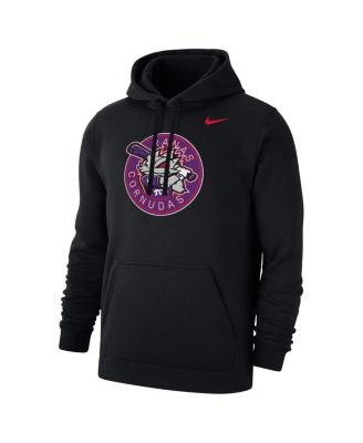 Men's Black TCU Horned Frogs Ranas Cornudas Baseball&nbsp;Club Fleece Pullover Hoodie