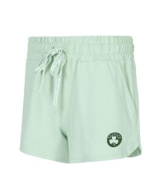 Women's 2-Piece Light Green Boston Celtics Elevation Tri-Blend Long Sleeve T-Shirt and Shorts Set