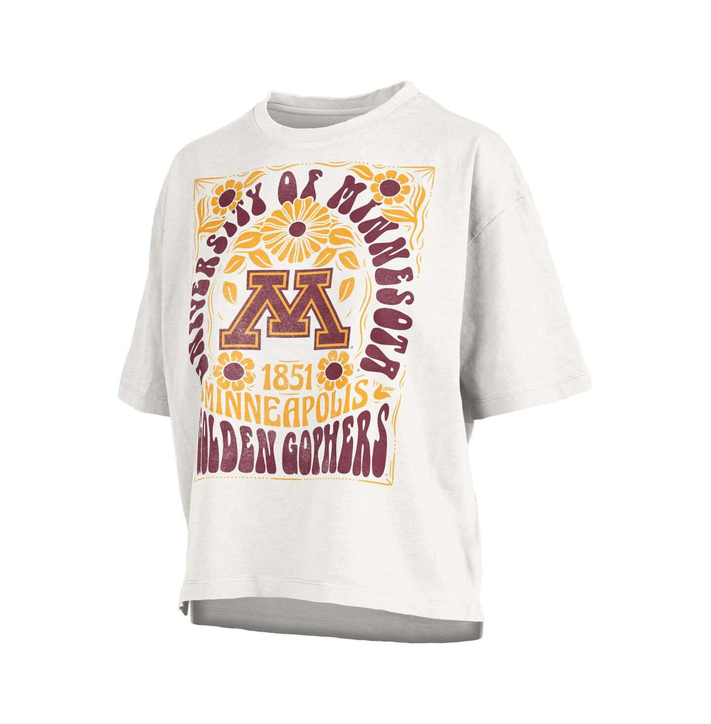 Женская футболка Pressbox White Minnesota Golden Gophers Harmony Oversized — фото 2