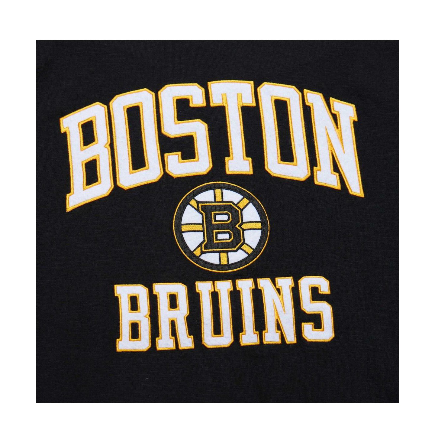 Мужская футболка Mitchell & Ness Black Boston Bruins Legendary Slub — фото 4