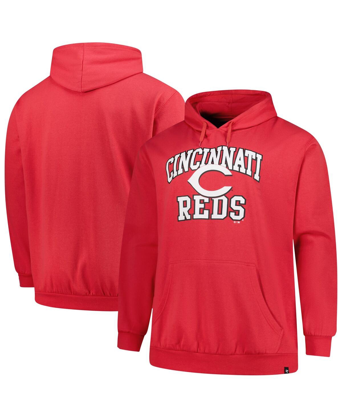 Men'sÂ Red Cincinnati Reds Big Tall Velocity Fleece Pullover Hoodie - Red