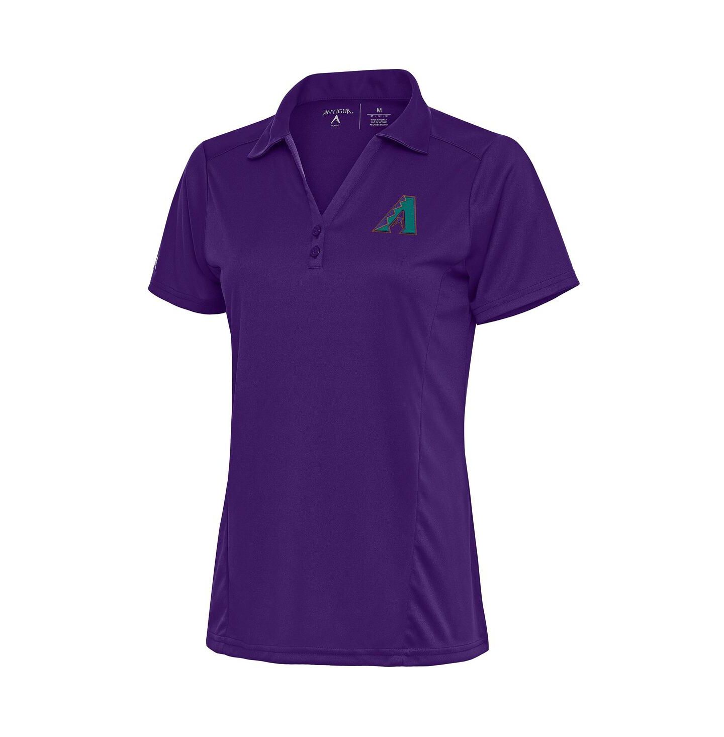 Женское поло Antigua Purple Arizona Diamondbacks Cooperstown Tribute Polo — фото 1