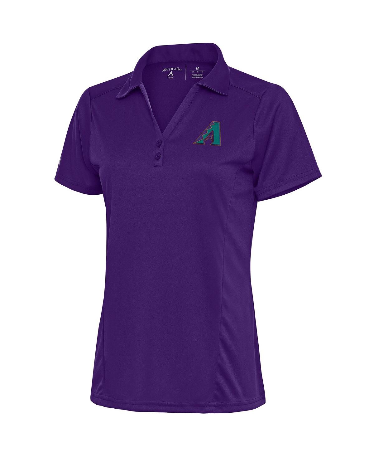 Women's Purple Arizona Diamondbacks Cooperstown Tribute Polo Shirt - Purple