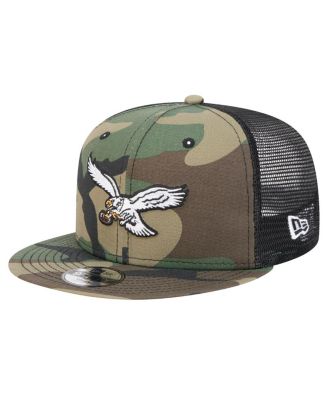 New Era - Big Boys and Girls Camo Philadelphia Eagles Throwback Main Trucker 9FIFTY Snapback Hat
