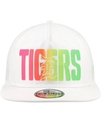 Men's White Detroit Tigers Spring Spectrum Golfer Snapback Hat