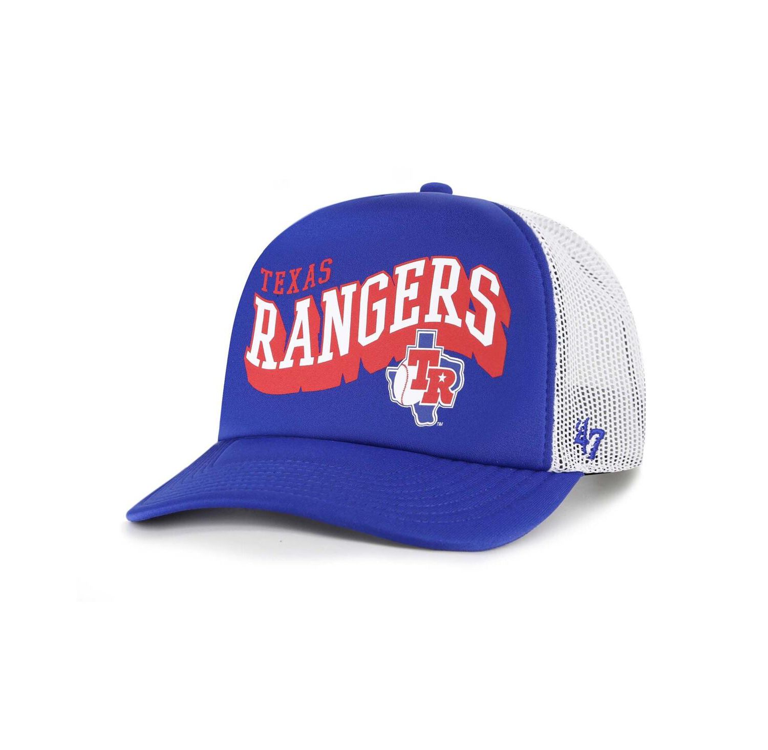 Men's Royal Texas Rangers Meander Foam Trucker Snapback Hat