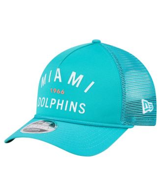 New Era - Men's Aqua Miami Dolphins Active Minimalist M-Crown A-Frame 9FORTY Adjustable Hat