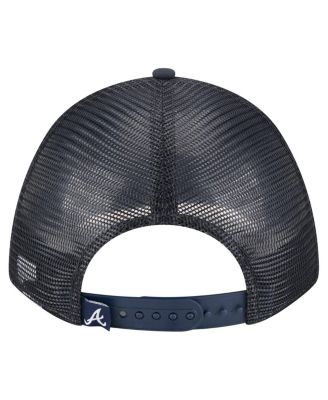 Men's Navy Atlanta Braves Minimalist 9FORTY A-Frame Adjustable Hat