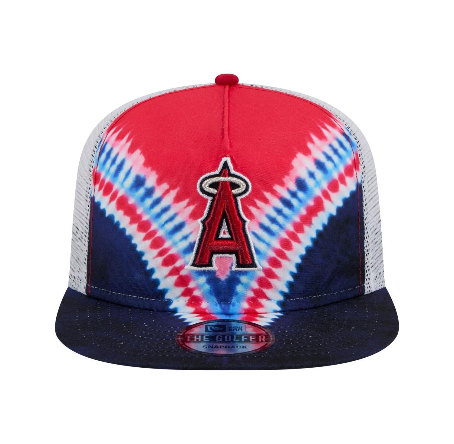 Men's Los Angeles Angels Tie-Dye Golfer Trucker Adjustable Hat