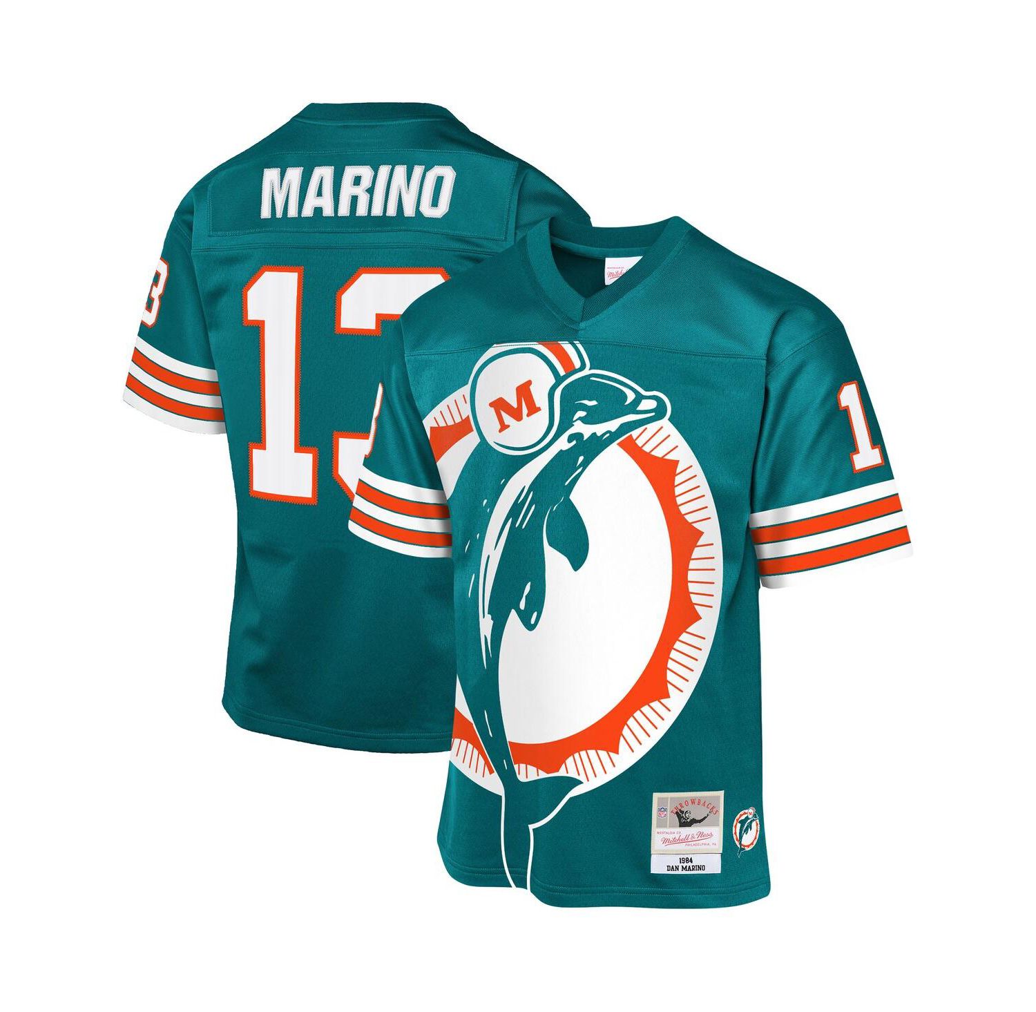 Big Boys and Girls Dan Marino Aqua Miami Dolphins 1984 Throwback Fashion Jersey