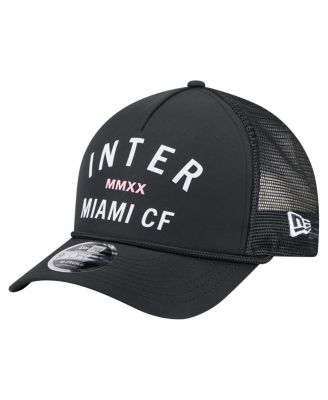 New Era - Men’s Black Inter Miami CF Minimalist A-Frame 9FORTY Adjustable Hat