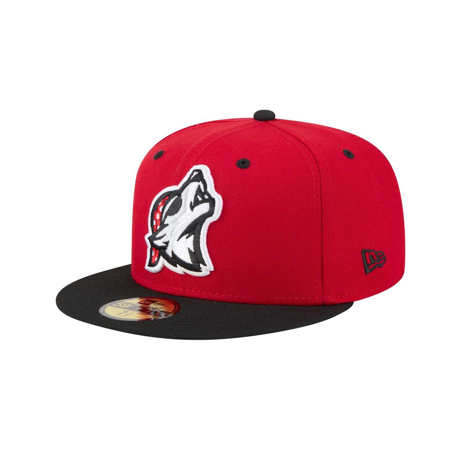 Men's Red/Black Erie SeaWolves Authentic Collection 59FIFTY Fitted Hat