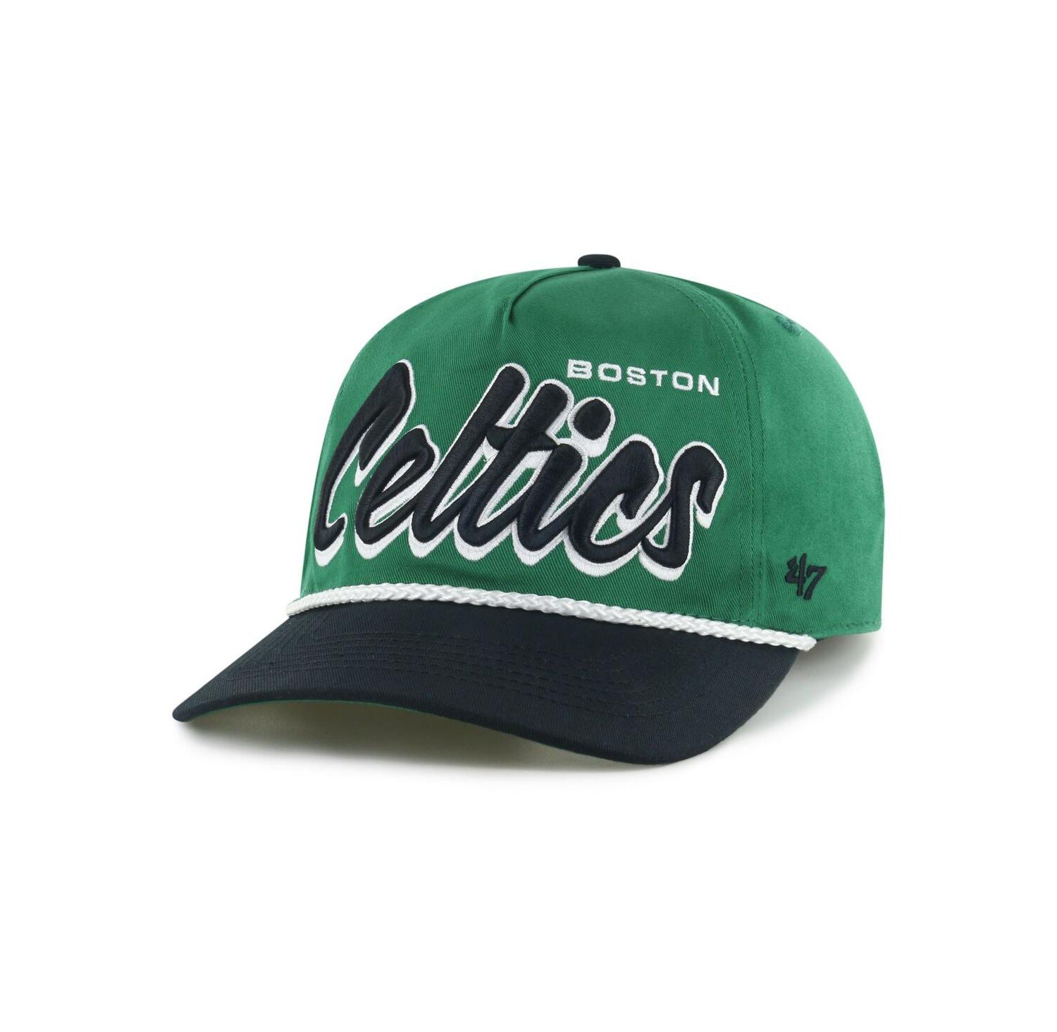 Men's Kelly Green/Black Boston Celtics Drop Shadow Rope Hitch Adjustable Hat