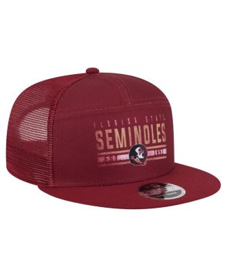 Men's Garnet Florida State Seminoles Split Panel 9FIFTY Snapback Trucker Hat