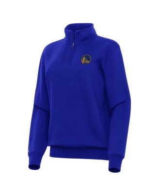 Antigua - Women's Royal Golden State Warriors Victory Quarter-Zip Sweatshirt