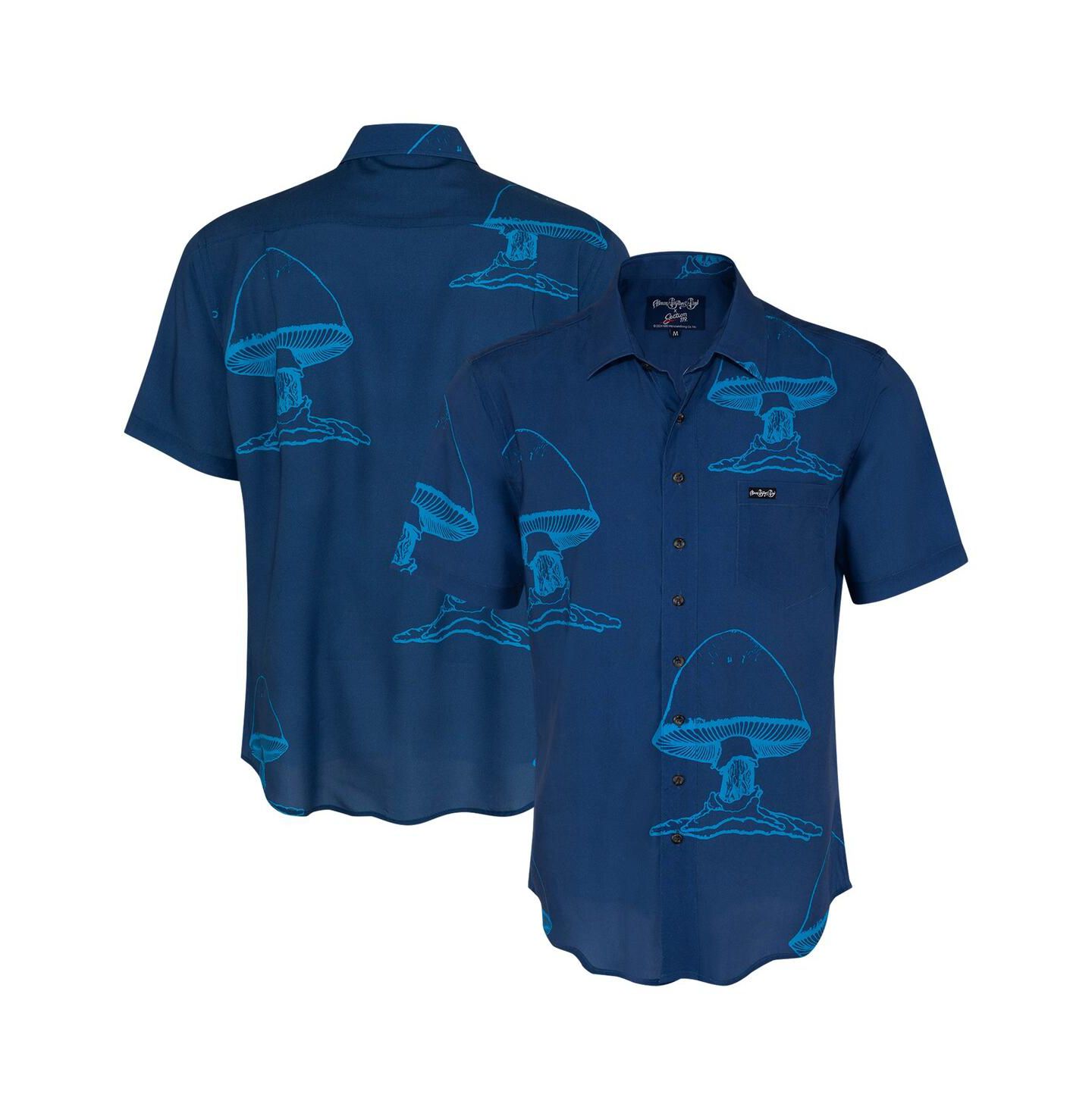 Мужская рубашка Section 119 Blue The Allman Brothers Band Large Mushroom Button-Down — фото 1