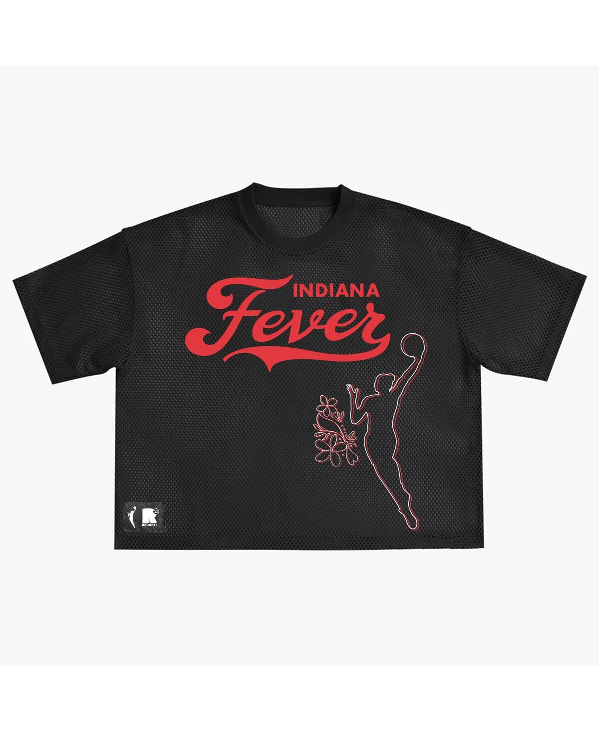Men's and Women's Black Indiana Fever Oversized Mesh Boxy Top - Black