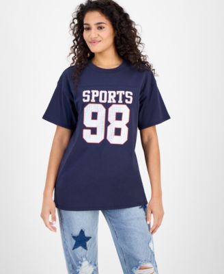 Madden Girl - Juniors' Rhinestone-Graphic Short-Sleeve T-Shirt