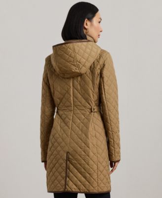 Women's Hooded Quilted Coat, P/XS-XXL