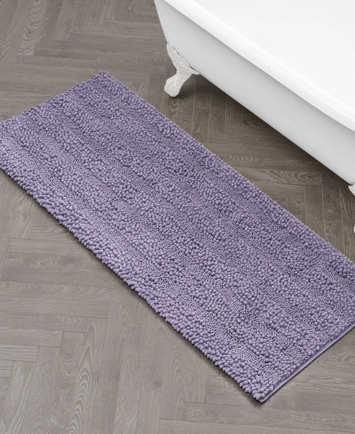 Laura Ashley Astor Chenille Bath Mat, 24" X 60"