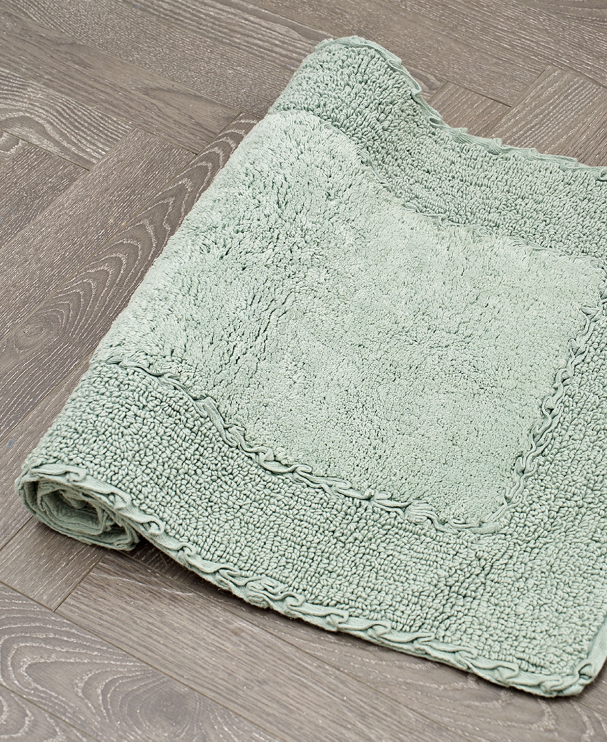 Laura Ashley Cotton Ruffled Bath Rug, 27" X 45"