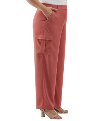 Plus Size Shine Wide Leg Cargo Pants