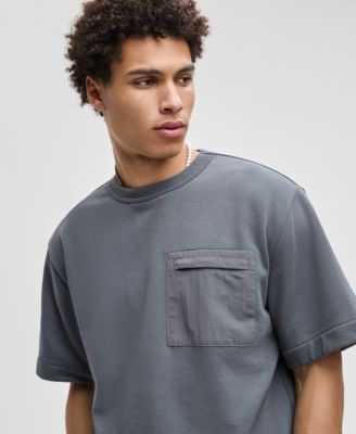 Men's Mixed Relaxed-Fit French Terry Pocket T-Shirt, Macy's Exclusive