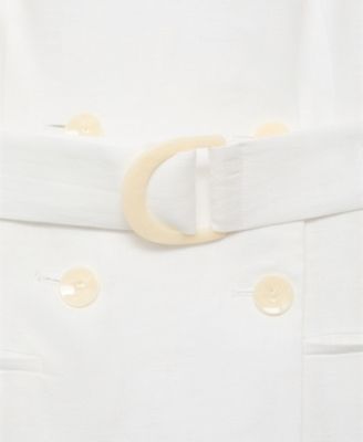 Women's Belt Combined Woven Dress