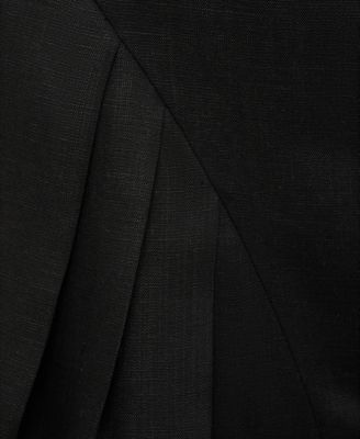 Women's Short Pleated Linen-Blend Dress