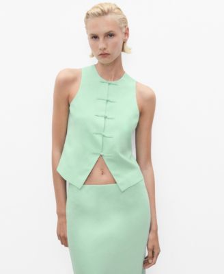 Women's Linen-Blend Suit Vest