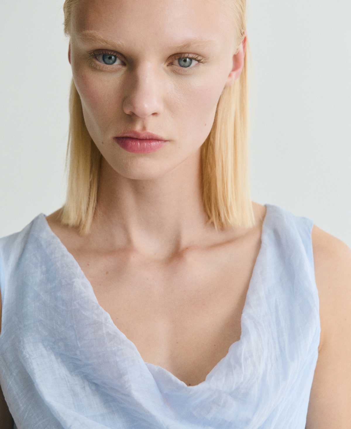 Mango Cowl Neck Sleeveless Dress
