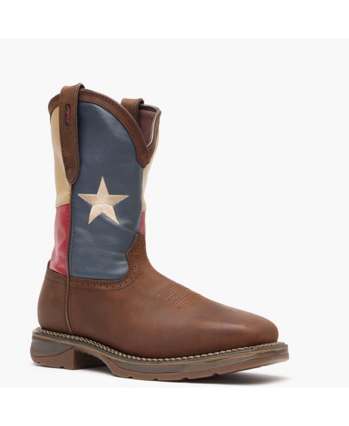 Men's Rebel by Steel Toe Texas Flag Western Boot - Open Brown 243