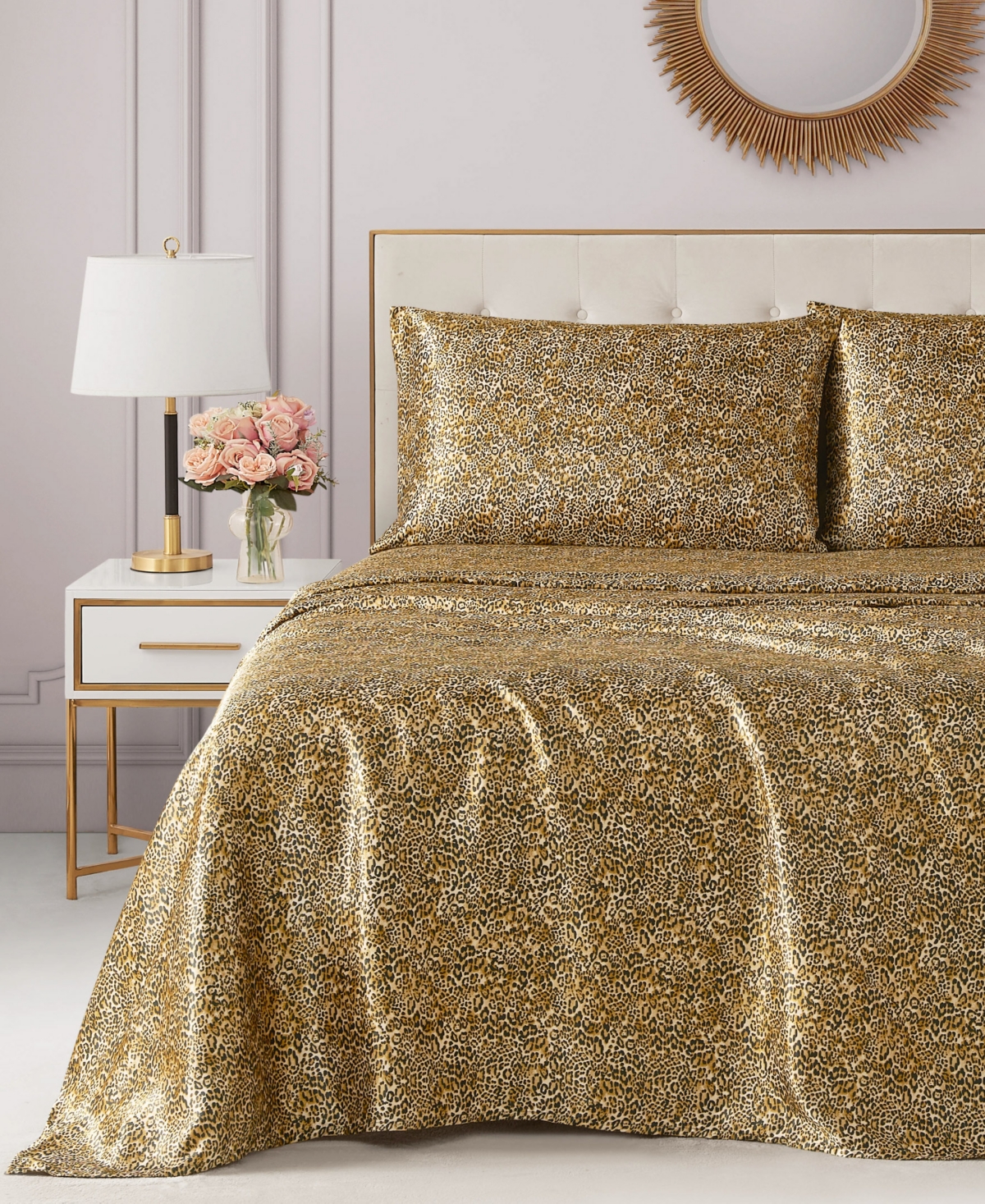 Juicy Couture Satin 4 Piece Sheet Set, Queen
