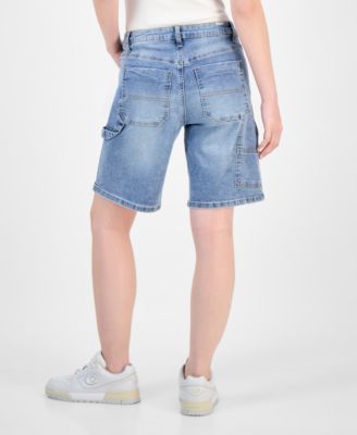 Juniors' High-Rise Denim Jorts