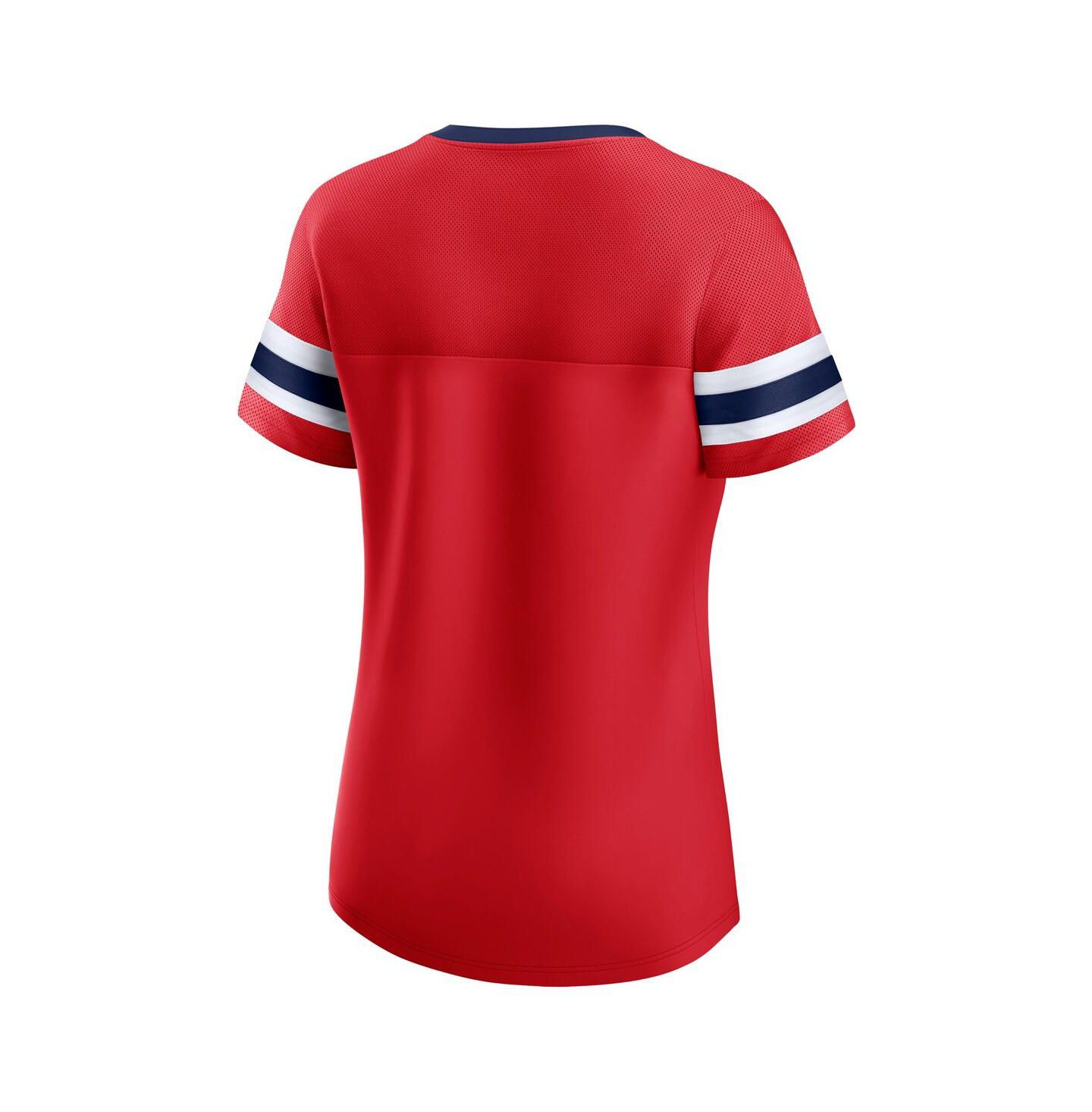 Женская футболка Fanatics Red Washington Capitals Iconic Athena Lace-Up — фото 3